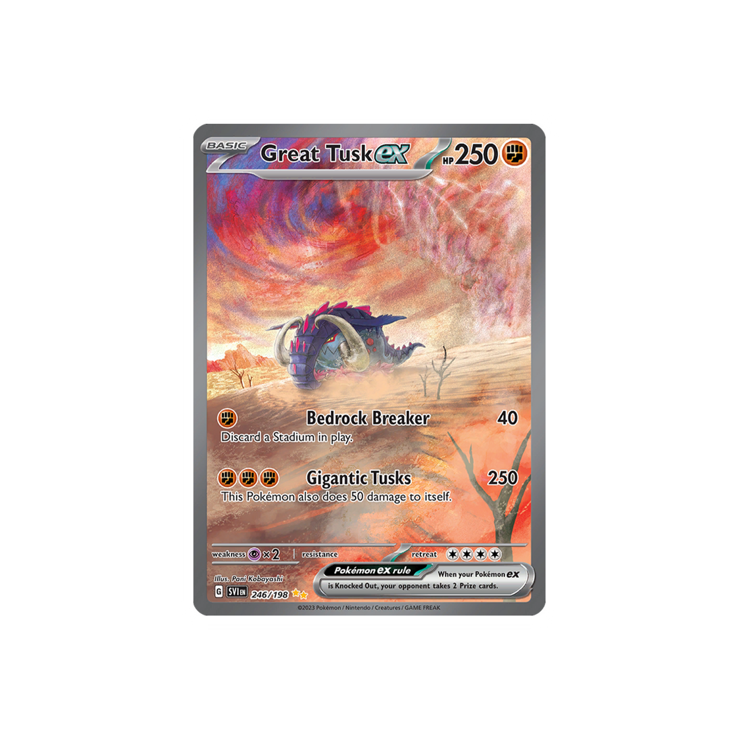 Great Tusk EX (246/198) Pokemon - Scarlet & Violet: Base Set