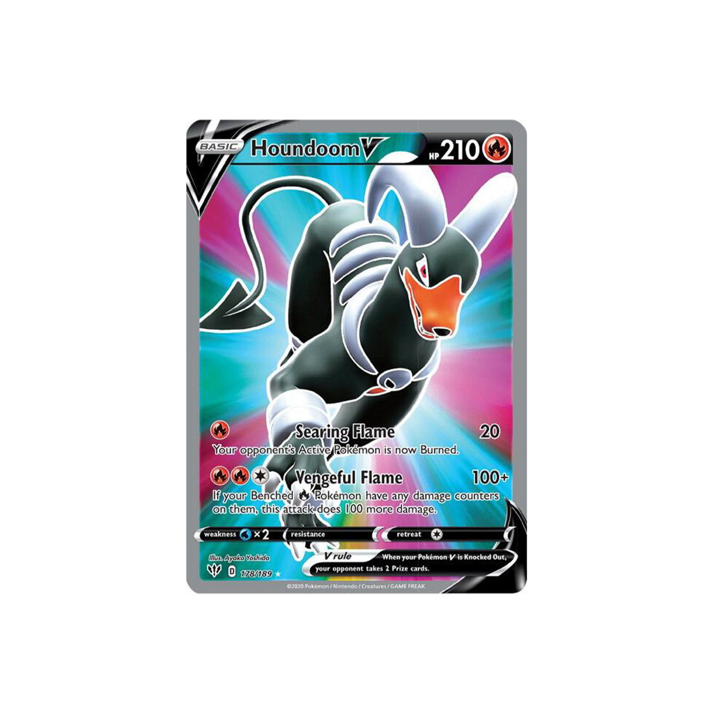 Houndoom V (178/189) Pokemon - Sword & Shield: Darkness Ablaze