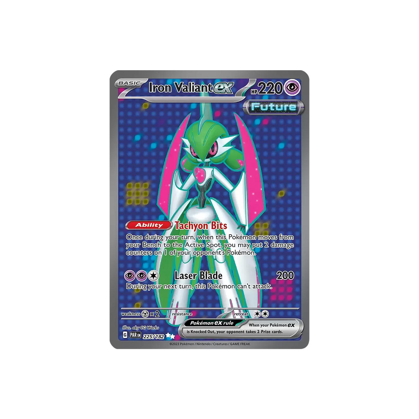 Iron Valiant EX (225/182) Pokemon - Scarlet & Violet: Paradox Rift