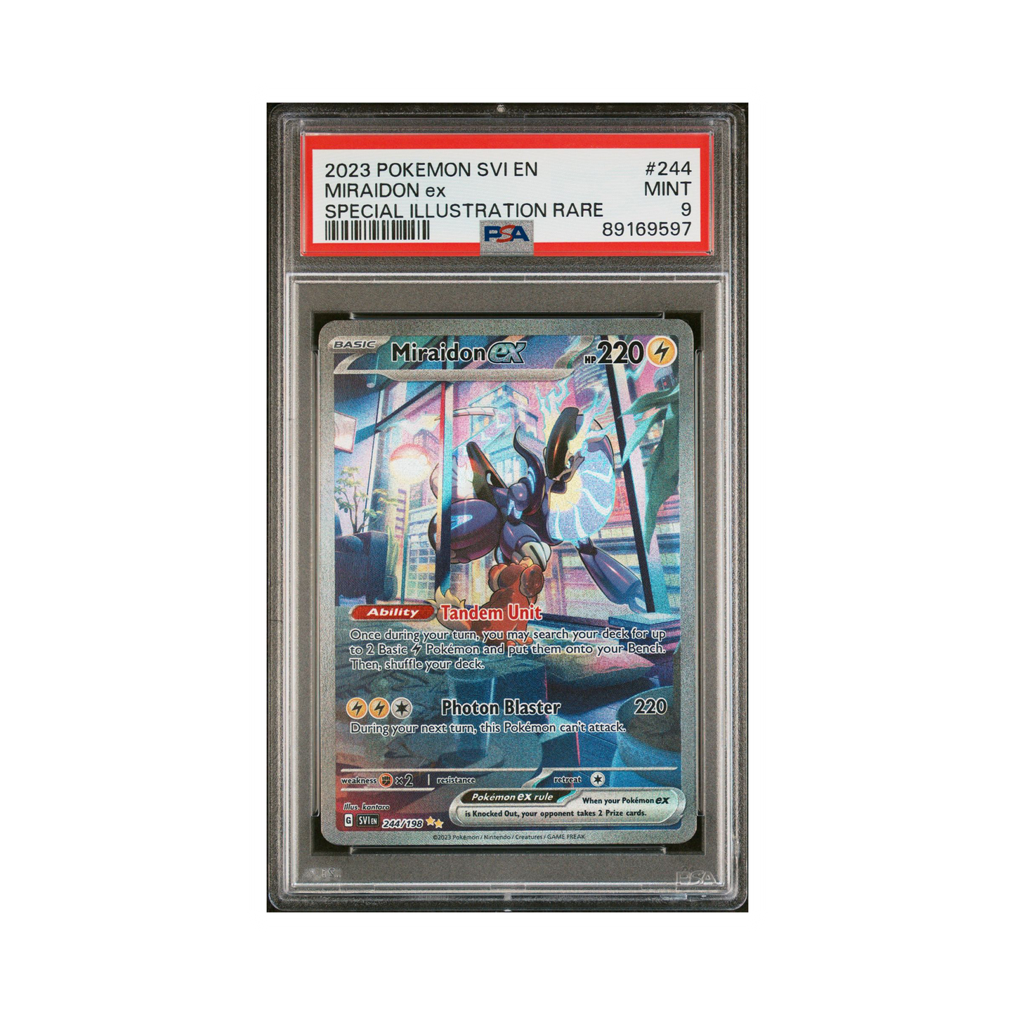 PSA 9 Miraidon EX 244/198 - Scarlet & Violet Base Set